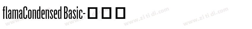 flamaCondensed Basic字体转换